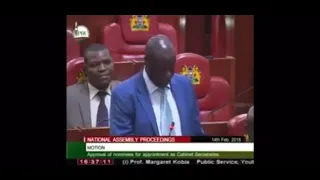 Hon. Rigathi Gachagua, MP (Mathira Constituency) in Parliament