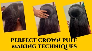 Bridal crown puff Hairstyle full tutorial|back combing Technique|How to do perfect front puff Easily