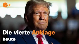 heute 19:00 Uhr vom 15.08.2023 Vierte Anklage gegen Trump, Baerbock sagt Reise ab (english)