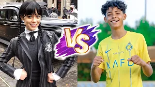 Jenna Ortega VS Cristiano Ronaldo Jr. Natural Transformation 🌟 2024 | From 0 To Now