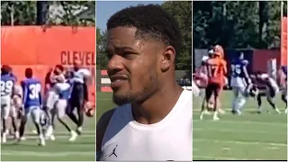 Sterling Shepard GETS INTO IT WITH Troy Hill At Joint Practice 😳