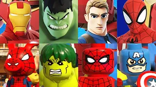 Marvel Avengers Spider-Man, Iron Man, Hulk, Thor, Guardians of Galaxy, Star-lord, Groot, Venom