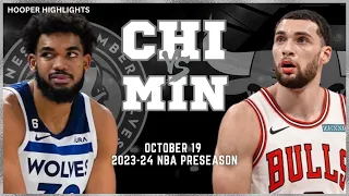 Minnesota Timberwolves vs Chicago Bulls Full Game Highlights | Oct 19 | 2023-24 NBA Preseason