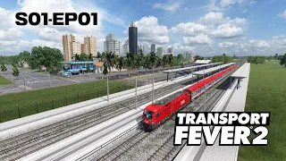 The first railroad track on the map l Transport Fever 2 l Time lapse l S01 EP01