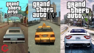 GTA San Andreas vs GTA IV vs GTA V | DRIVING Comparison | 2020