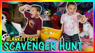 HUGE BLANKET FORT SCAVENGER HUNT! | We Are The Davises