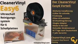 CleanerVinyl Easy6: Komplettes Ultraschall Schallplatten Reinigungssystem