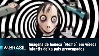 Imagens de boneca 'Momo' em vídeos infantis deixa pais preocupados | SBT Brasil (19/03/19)