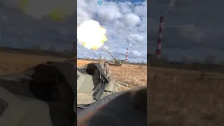 Ukranian artillery strikes from a 203-mm cannon of the 2S7 "Pion" self-propelled guns 🇺🇦🔥 #ukraine