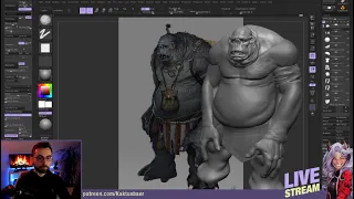 Orc Sculpting Tutorial in ZBrush Live Stream