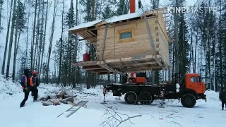 Велесстрой помогает перевезити баню