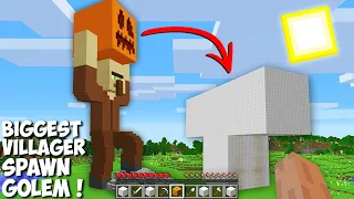 Only THIS GIANT VILLAGER CAN SPAWN BIGGEST IRON GOLEM in Minecraft ! SECRET TITAN GOLEM !