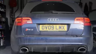 Audi rs6 v10 before and after milltek catback exhaust