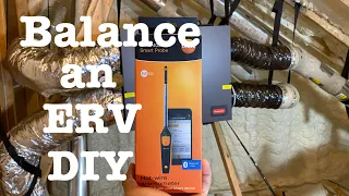 How to balance an ERV DIY Testo 405i Anamometer Honeywell VNT5150E1000 ERV