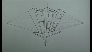 architecture how to draw simple building in 3 point perspective