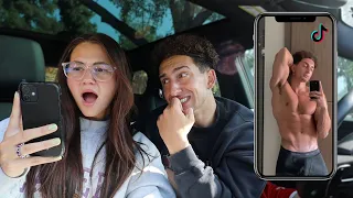 REACTING TO MY HUSBANDS TIK TOKS!! *HE'S DONE*