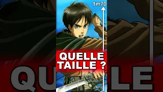 QUELLE TAILLE FONT LES PERSONNAGES MASCULINS DE L'ATTAQUE DES TITANS ? #anime #manga #snk