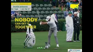 Dustin Johnson getting his swing dialed-in on the range with the GCQuad #Masters2022