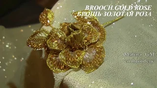 Hand Embroidery: Brooch | How to embroider a Rose