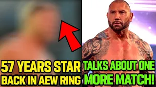 WWE Released Star Has A Change Of Heart! Batista Talks About One More Match! AEW News! WWE News!