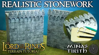 How to Carve: Realistic Stonework! ~ Minas Tirith Walls Guide and Templates!
