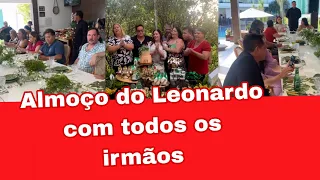 Almoço do Leonardo com os irmãos nesse domingo.