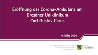 Gesundheitsministerin Köpping informiert über die Corona-Ambulanz in Sachsen