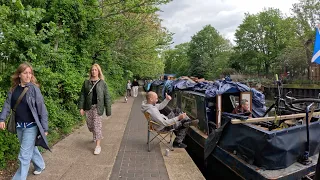 London Canal Walk Along Idyllic Regent's Canal - ASMR [4K]