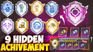 ALL NEW HIDDEN ACHIVEMENT IN BGMI || TOP 9 HIDDEN ACHIVEMENT IN BGMI | NEW HIDDEN ACHIVEMENT IN BGMI