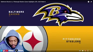 Baltimore Ravens vs. Pittsburgh Steelers REACTION! Game Highlights | NFL 2023 Week 5