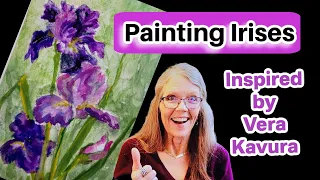 WATCH: Miniature Gouache Demo of Irises - Inspired by Vera Kavura and Pastel Live 2022