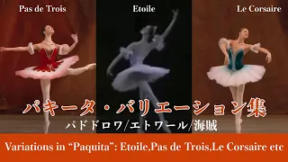 【パキータ色々バリエーションまとめ】エトワール・海賊など16曲| 16 variations in “Paquita”