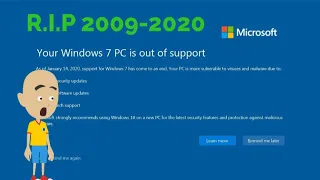 If Caillou gets an Windows 7 end of life message, your PC is upgrading to Windows 10