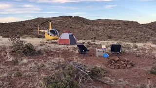 Heli camping in the Arizona desert