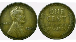 USA 1941 ONE CENT Coin VALUE + REVIEW Lincoln Penny 1941