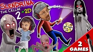 SLENDRINA'S BABY? GRANNY gets Shawn in Cellar 2 + Slendrina 2D Puzzle Game (FGTEEV 2-in-1)