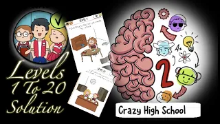 Brain Test 2: Tricky Stories| "Crazy High School" Complete Adventure| 1 To 20 Levels Solution |End