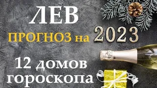 ЛЕВ ♌ Прогноз на 2023 год👍Таро прогноз гороскоп для Вас 12 домов по 3 темы, в раскладе 12 колод!