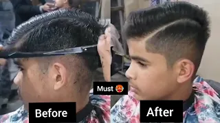 Dangerous😯Haircut style for kids😯Latest 2024 Style😱Hassan hair Saloon✂️#haircutting #hairstyle