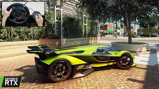 Lamborghini V12 Vision GT - GTA 5 - Logitech G29 Gameplay