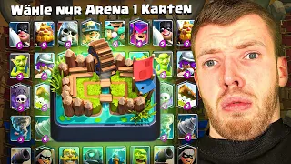 😱❌NUR ARENA 1 KARTEN WÄHLEN im MEGA AUSWAHL Modus... (unglaublich) | Clash Royale Deutsch