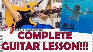 Come As You Are - Nirvana(Complete Guitar Lesson/Cover)with Chords and Tab