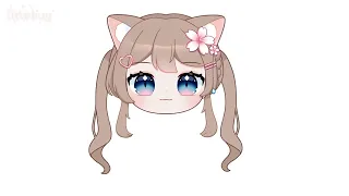 ꒰ live2d wip ꒱ hair physics: chibi vtuber model