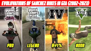 GTA EVOLUVATIONS OF SANCHEZ BIKES (2002 - 2023 ) | Evolution of BIKES LOGIC in GTA Games