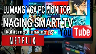 SMART TV BOX CONNECT OLD PC VGA MONITOR || MXQ PRO 4K TV BOX USING MINI AV2VGA ADAPTOR