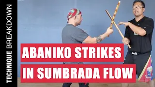 ABANIKO STRIKES within the SUMBRADA FLOW | Filipino Martial Arts | Kali | Eskrima | Arnis | Escrima
