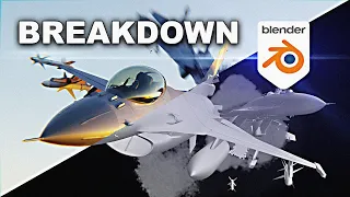 How I Created A Fighter Jet Cinematic Animation in 3D | Blender Breakdown