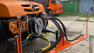 Обзор поливомоечной машины с мойкой фронтальной КДМ на шасси Mercedes Unimog от завода МосУдарник