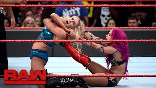 Sasha Banks vs. Charlotte Flair - Raw Women's Title - Falls Count Anywhere: Raw, Nov. 29, 2016