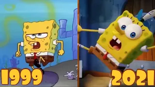 Evolution of Spongebob Squarepants  in SpongeBob Movies & TV (1999-2021)